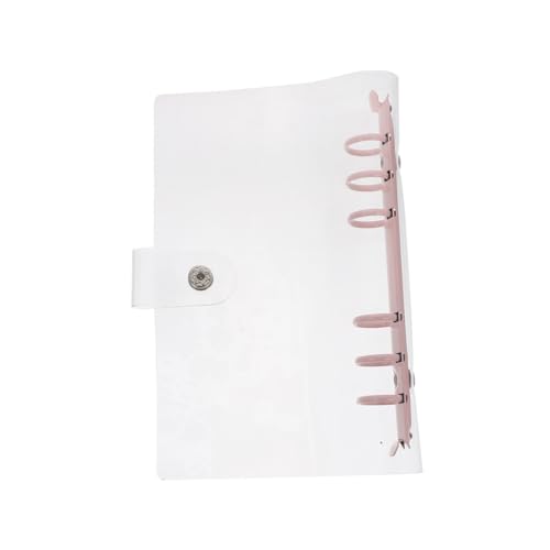 OFFSCH 1Stk Taschenbuch Notebook-Schutz Mini-Ordner Klare PVC-Bindebucht A5-Notizbuch write board büro materialien transparente PVC-Loseblatthülle Studentenbriefpapier für die Reise Rosa von OFFSCH