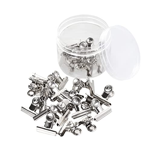 OFFSCH 30St Clips für Finanzordner Bürobedarf kleine Bindeklammer Dokumentenklammer Büroklammerklemme Datei Papierklammern papierklemmen büroklammern Binderclip tägliche Clips Silver von OFFSCH