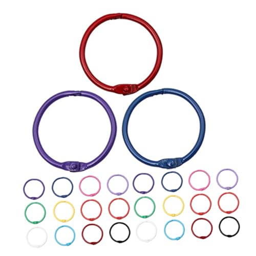 OFFSCH 70 Stück Ringbuchringe Für Lose Blätter Ringclip Praktischer Schlüsselanhänger DIY Ringbuchring Schlüsselanhänger Kreisringe Für Papierbindung Schlüsselhalter von OFFSCH