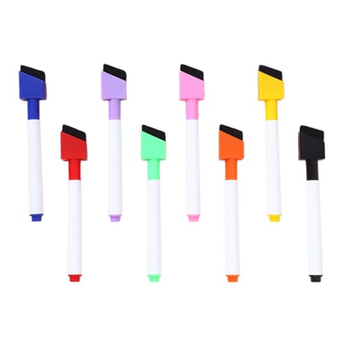 OFFSCH 8 Stück Whiteboard Stifte Farbiger Whiteboard Marker Feine Spitze Trocken Abwischbare Marker Trocken Abwischbare Stifte Trocken Abwischbare Marker Für Klaren Kalender von OFFSCH