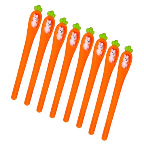 OFFSCH 8st Stift Federmäppchen Kugelschreiber Karotte Textmarker Pastell Unterschrift Kugelschreiber Süße Schulsachen Kaninchenställe Schreibwaren Orange Plastik von OFFSCH