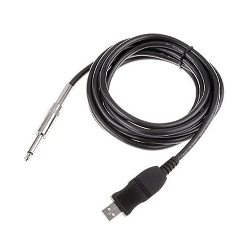 OFFSCH gitarrenbass zu USB link kabel elektrische gitarre gitarre Gitarrenkabel USB-Gitarrenverbindungskabel Gitarre zu USB-Adapter USB-Gitarren-Link-Kabel gitarre USB kabel Black von OFFSCH