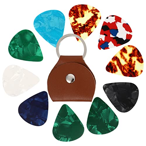 Pick-Tasche guitar pick gitarren picks Gitarrenpick-Halter Gitarrenpick-Schlüsselanhänger Banjo-Plektren Bass-Picks E-Gitarrengurt Plektren für Akustikgitarren Plektrumkoffer Leder OFFSCH von OFFSCH