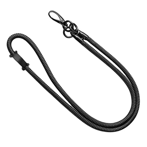 OHPHCALL Klassisches Schwarzes Smartphone Lanyard 7mm Breites Strapazierfähiges Halsband Mit Halteband Für Karten Und Schlüssel Ideal Als Tragbare ösung Gegen Verlust von OHPHCALL