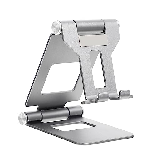 OHPHCALL handyhalter tabletständer Tablet Holder Cellphone Holder Telefonhalter für Desktop-Telefonständer Mobiltelefonunterstützung Desktop-Telefonhalterung Aluminiumlegierung Grey von OHPHCALL