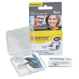 OHROPAX® NEO Ohrstöpsel 26 dB Kunststoff, 1 St. von OHROPAX®