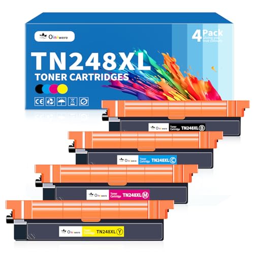 OINKWERE TN248XL Toner TN248 Kompatibel für Brother TN248XL Toner TN248 XL TN-248CMYK TN-248VAL für Brother HL-L3220CWE MFC-L3760CDW DCP-L3520CDW DCP-L3520CDWE MFC-L3740CDW MFC-L3740CDWE (4er-Pack) von OINKWERE