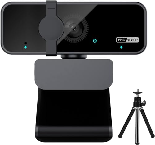 OITTIRA Webcam für PC, Full HD 1080P Webkamera mit Mikrofon, 105° Weitwinkel Webcam für Streaming und Video, Aufnahme, Kompatibel mit PC/Laptop Skype/Studio/Zoom/Facetime von OITTIRA