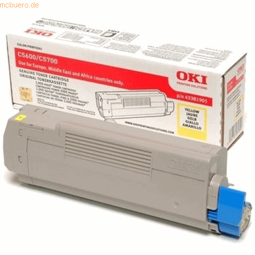 OKI Toner Original Oki C5600/C5700 gelb von OKI