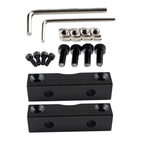 OKUMEYR 1 Satz Feste Aluminium Blöcke Z Schrittmotor-rack Schrittmotor Halterung Z Schrittmotorhalterung Z Schrittmotorständer Z-achsen-schrittmotor-rack Gestell Black Metall von OKUMEYR