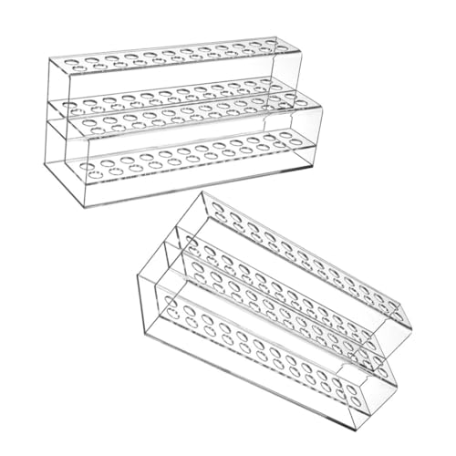 OKUMEYR 2 Stück Acryl Buntstifthalter Stiftständer Für Schreibtisch Augenbrauenstifthalter Transparenter Make Up Pinselhalter von OKUMEYR