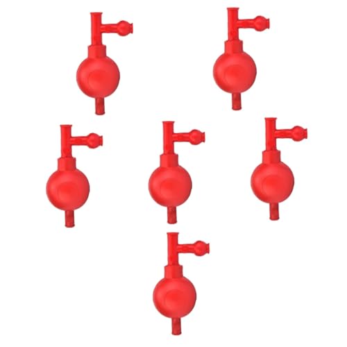 OKUMEYR 6 Stück 3 Quantitative Saugkugel Pipettenfüller Laborsauger Sicherheitsventil Laborzubehör Zauber Glühbirnen Sicherheitskugelpipette Quantitativer Laborfüller Laborgerät Gummi Rot von OKUMEYR