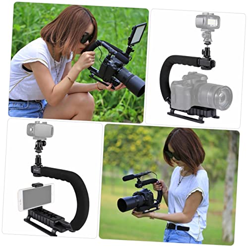 OKUMEYR Handheld Videostabilisator Kamerastabilisator Mit Telefonhalter Handkamera Rack Handyhalterung Stativ Für Vlogging 360° Drehbar von OKUMEYR