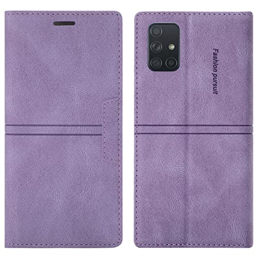 OKZone Kompatibel mit Samsung Galaxy A91/S10 Lite/M80S Hülle, Handyhülle Samsung A91/S10 Lite/M80S Wallet PU Leder Kartenfach Magnet Klappbar SchutzhülleS Hülle Flip Case Cover Klapphülle (Lila) von OKZone