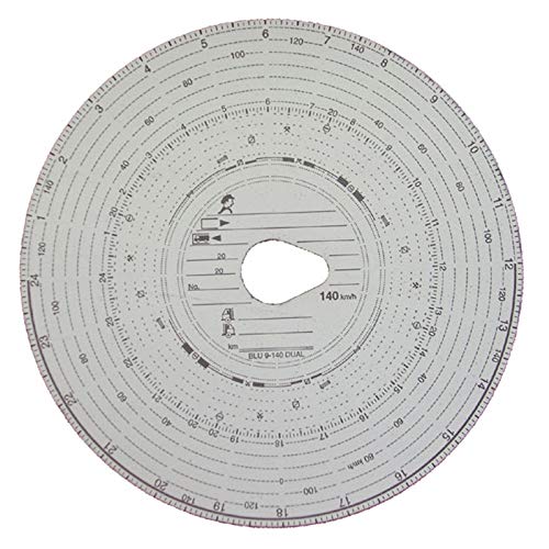 10 Packungen Tachoscheiben Diagrammscheiben bis 140 km/h Tachoblatt Kontrollscheiben 140-24 Fahrtenschreiberscheiben Tachographen von OLShop AG