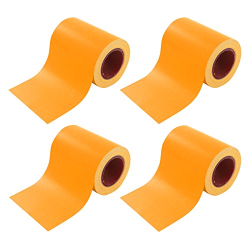 4er Pack Nachfüllrollen für Haftnotiz-Abroller Breite: 60 mm, 4 Rollen mit ca. 10 m Haftnotizen in Neonorange, Klebezettel, Haftzettel von OLShop AG