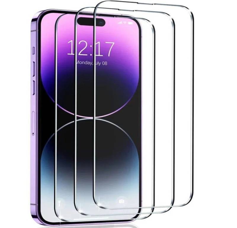 OLi Displayschutzglas 3 Stück für IPhone 15 Pro Displayschutzglas, 9H Härte Schutzglas für Für IPhone 15 Pro, Spar-Set, 3 Stück, Stoßfäste Panzer Schutzglas Kratzfes von OLi