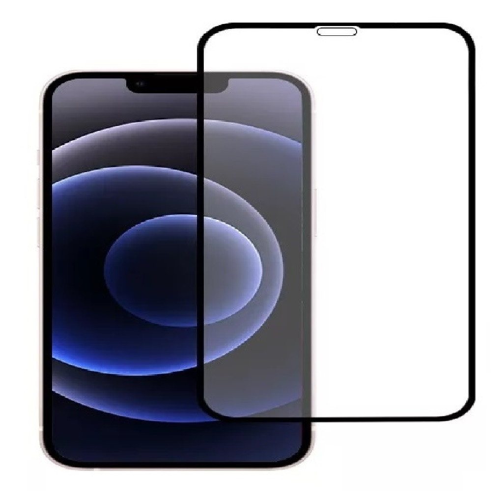 OLi Schutzfolie 2X 10D mit Rändern Displayschutzglas, für IPhone 14/13/13 Pro 6.1, (Spar-Set, 2-St), Deckt den Bildschirm von Rand bis zum Rand von OLi