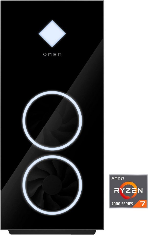 OMEN GT21-1017ng PC (AMD Ryzen 7 7800X3D, GeForce RTX 4070, 32 GB RAM, 1000 GB SSD, Wasserkühlung) von OMEN