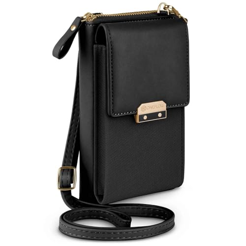 ONEFLOW Bliss Purse für Xiaomi 14 Ultra Handytasche zum Umhängen Damen mit Portemonnaie, Handy Umhängetasche mit Geldbörse und Handyfach, Kleine Handtasche, Schwarz von ONEFLOW