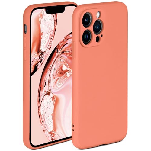 ONEFLOW Soft Case für Apple iPhone 13 Pro Hülle aus Silikon mit Kameraschutz, Silikonhülle mit erhöhtem Schutz fürs Display, Backcover Schutzhülle, weiche Handyhülle, Koralle von ONEFLOW