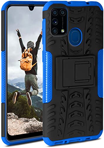 ONEFLOW Tank Case kompatibel mit Samsung Galaxy M31 - Hülle Outdoor stoßfest, Handyhülle mit Ständer, Kamera- und Bildschirmschutz, Handy Hardcase Panzerhülle, Horizon - Blau von ONEFLOW