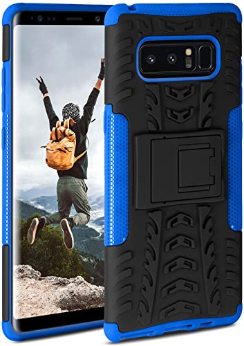 ONEFLOW Tank Case kompatibel mit Samsung Galaxy Note 8 - Hülle Outdoor stoßfest, Handyhülle mit Ständer, Kamera- und Bildschirmschutz, Handy Hardcase Panzerhülle, Horizon - Blau von ONEFLOW