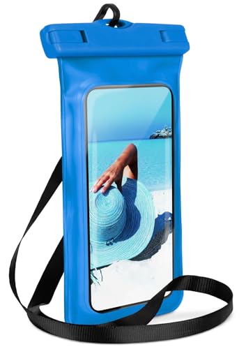 ONEFLOW wasserdichte Handy-Hülle für Google Pixel 9 Pro | Touch- & Kamera-Fenster + Armband und Schlaufe zum Umhängen, Blau (Aqua-Blue) von ONEFLOW