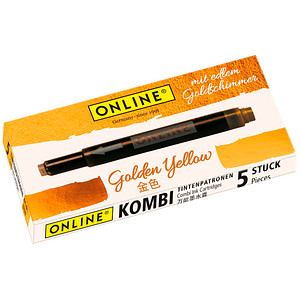 ONLINE® 17178/12 Tintenpatronen für Füller Golden Yellow 5 St. von ONLINE®