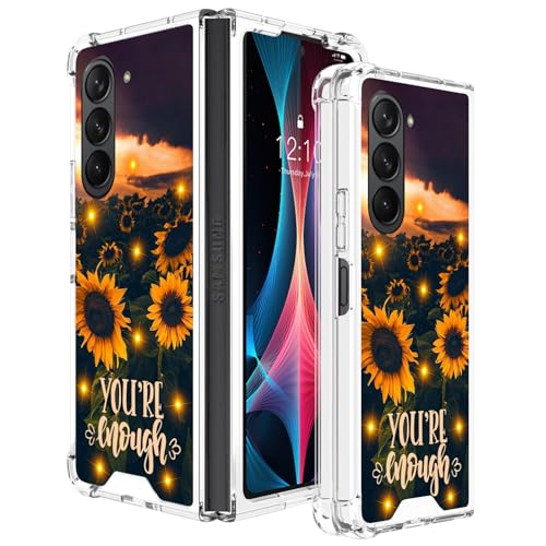 OOK Transparente Schutzhülle kompatibel mit Samsung Galaxy 625, Sonnenblumen, flexibel, TPU, stoßfest, kratzfest, transparent, für Galaxy 625, für Damen und Herren von OOK