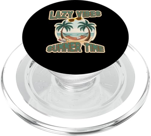 Lazy Vibes Summer Time Hängematte Life at the Beach Design PopSockets PopGrip für MagSafe von OORT 33 production