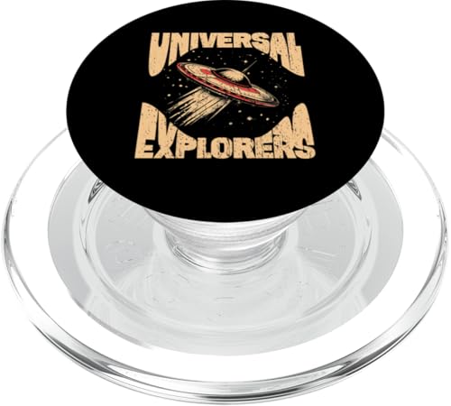 UNIVERSAL EXPLORERS Alien UFO Weltraumforschung, Weltraumliebhaber PopSockets PopGrip für MagSafe von OORT 33 production