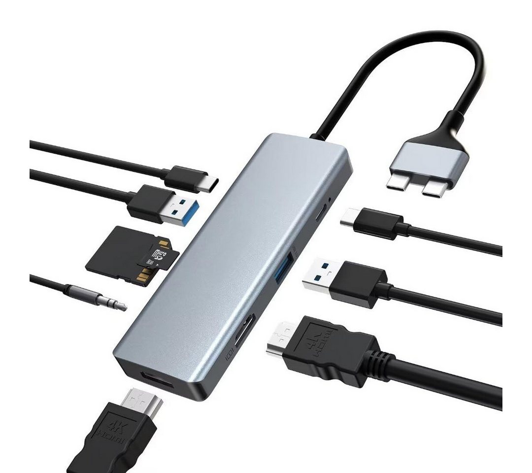 OOTDAY 9 in 2 MacBook Pro Docking Station, MacBook Air Adapter, USB C Hub USB-Adapter von OOTDAY