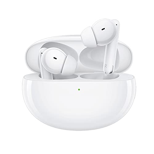 OPPO Enco Free2 kabellose Kopfhörer, bis zu 30 Stunden Laufzeit, Kopfhörer: 41 mAh, Lade-Case: 480 mAh, 42 dB aktive Geräuschunterdrückung (ANC), Bluetooth 5.2, Sound-Equalizer, USB Typ-C, weiß von OPPO