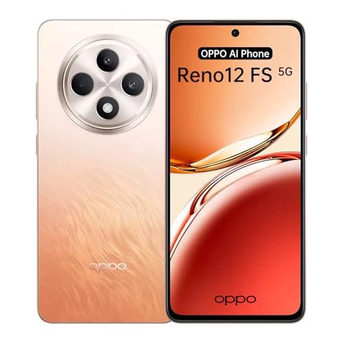 OPPO Reno12 FS 5G 12+512GB, Smartphone Android Ohne Vertrag, Handy, 120Hz 6,67" OLED Schirm, Dimensity 6300, 50MP AI Hauptkamera, SUPERVOOC 45W, 5000mAh Akku, Widerstand IP64, NFC, Orange OPPO Reno12 FS 5G 12+512GB, Smartphone Android Ohne Vertrag, Handy, 120Hz 6,67" OLED Schirm, Dimensity 6300, 50MP AI Hauptkamera, SUPERVOOC 45W, 5000mAh Akku, Widerstand IP64, NFC, Orange von OPPO