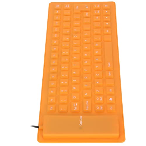 OPPWONG Silikon-Tastatur, Gummi-Tastatur, Aufrollbare Tastatur, Leicht, Tragbar, Leise, Weich, Bequem, USB-verkabelt, Silikon-Tastatur, Silikon-Tastatur, Vollständig Versiegeltes Design von OPPWONG