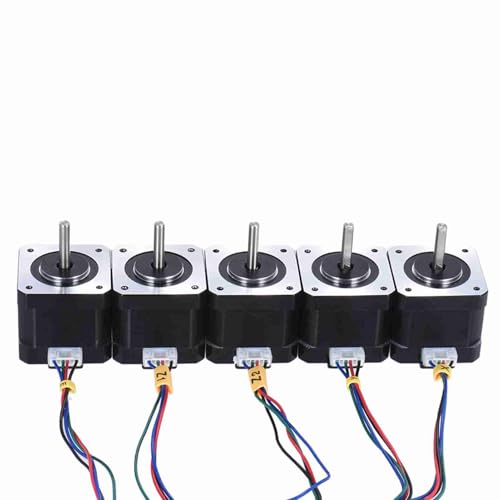 Schrittmotor, Schrittmotor-Controller-Motor mit 90 Cm Verbindungskabel, 1,8-Grad-Schrittwinkel für 3D-Drucker, Maschinen und Geräte (5PCS) von OPPWONG