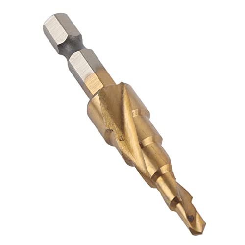 Stufenbohrer für Metall, Brocas Para Metal Hochgeschwindigkeitsstahl-Lochschneider-Werkzeug mit Sechskantgriff, Stufenbohrer Zum Bohren von Holz (4mm ~ 12mm) von OPPWONG