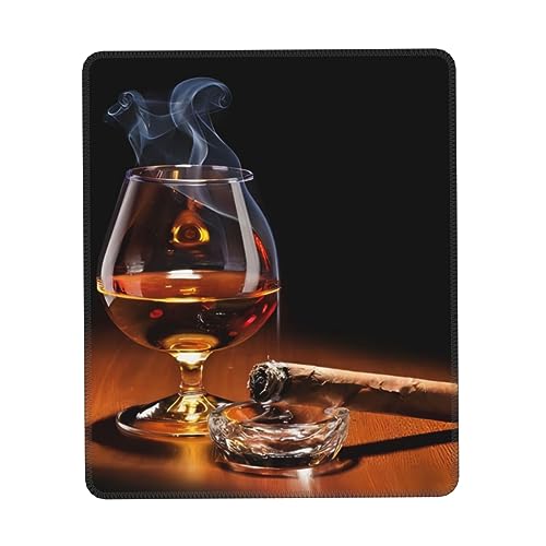 OPSREY Mauspad mit Motiv Zigarre und Whisky von OPSREY