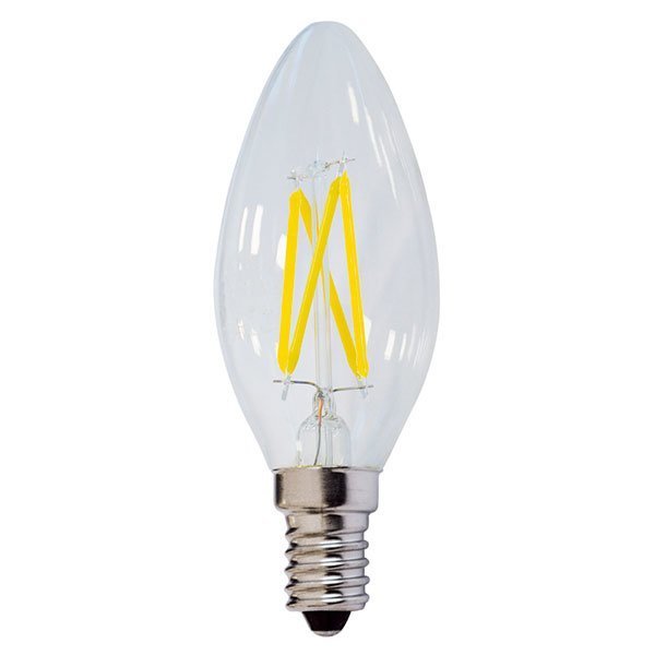 LED-Filament-Leuchtmittel, 4 W, 400 Lumen, E14, 2700K, warmweiß von OPTONICA LED