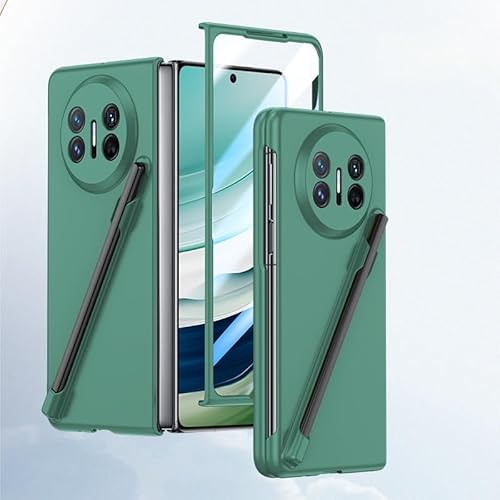 Smartphone-Klapphülle For Huawei Mate X3 Hülle mit S Pen und S Pen-Halter, mit Displayschutz, stoßfeste, kratzfeste und sturzsichere Ganzkörper-Telefonhülle for Huawei Mate X3 Klapphüllen(Forest Green von OQQPXIUY