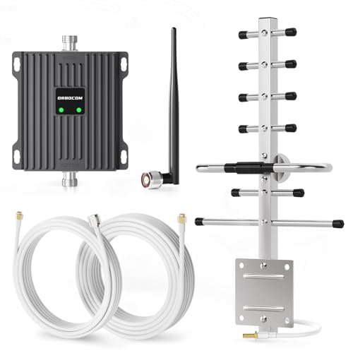 ORBOCOM Handy-Signalverstärker Unterstützt die Frequenzbänder 7 und 20 Für 4G/3G/2G GSM LTE-Mobilfunk-Signalverstärker|Hohe Verstärkung im Freien Yagi-Antenne von ORBOCOM