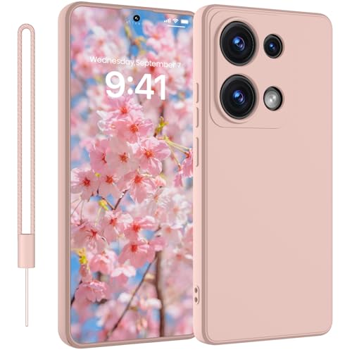 ORDA Handyhülle für Xiaomi Redmi Note 13 Pro 4G Hülle mit Band,Silikon Ultra Dünn für Redmi Note 13 Pro Microfiber Kameraschutz Schutzhülle für Redmi Note 13 Pro 4G - 6.67 Zoll (Rosa) von ORDA