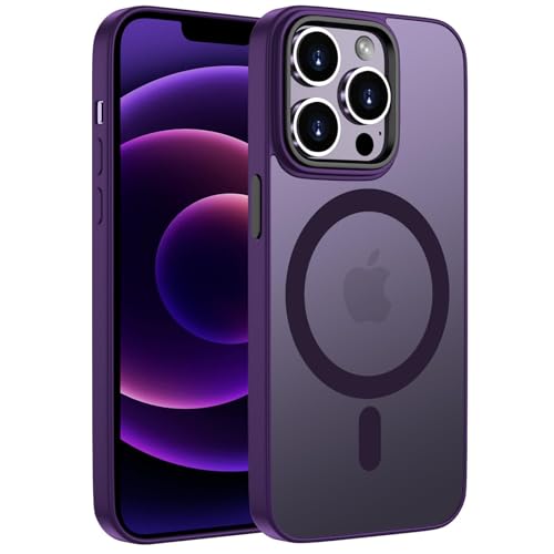 ORDA für iPhone 12 Pro Max Hülle 6.7 Zoll Kompatibel mit MagSafe,Magnetisch Handyhülle für iPhone 12 Pro Max Case Durchscheinende Matt Rückseite Dünn Stoßfest Schutzhülle Lila von ORDA