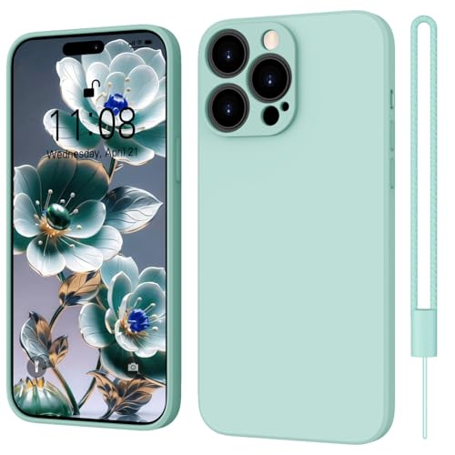 ORDA für iPhone 14 Pro Hülle, Kameraschutz und Bildschirmschutz Stoßfest Silikon Case Cover, Soft TPU Slim Schutzhülle 6.1" Kompatibel mit iPhone 14 Pro Handyhülle Mint Grün von ORDA