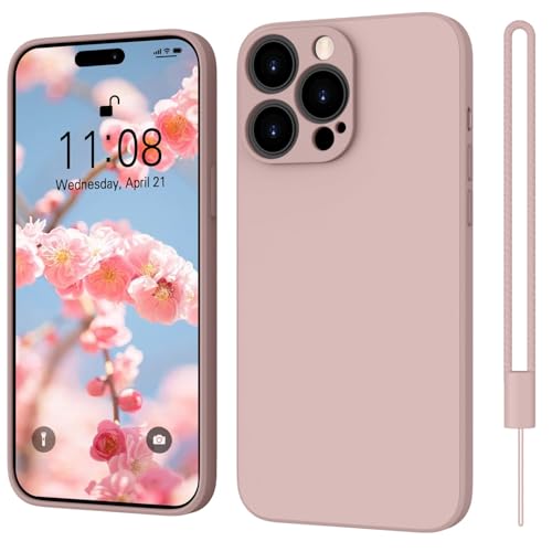 ORDA für iPhone 15 Pro Max Hülle, Kameraschutz und Bildschirmschutz Stoßfest Silikon Case Cover, TPU Slim Schutzhülle Handyhülle für iPhone 15 Pro Max Cover Rosa von ORDA