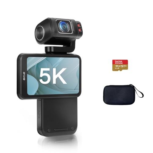 ORDRO M3 Tragbare Videokamera, 5K/30fps Vlogging-Kamera Camcorder mit 3,5 Zoll drehbarem Touchscreen für YouTube TikTok Video Vlog von ORDRO
