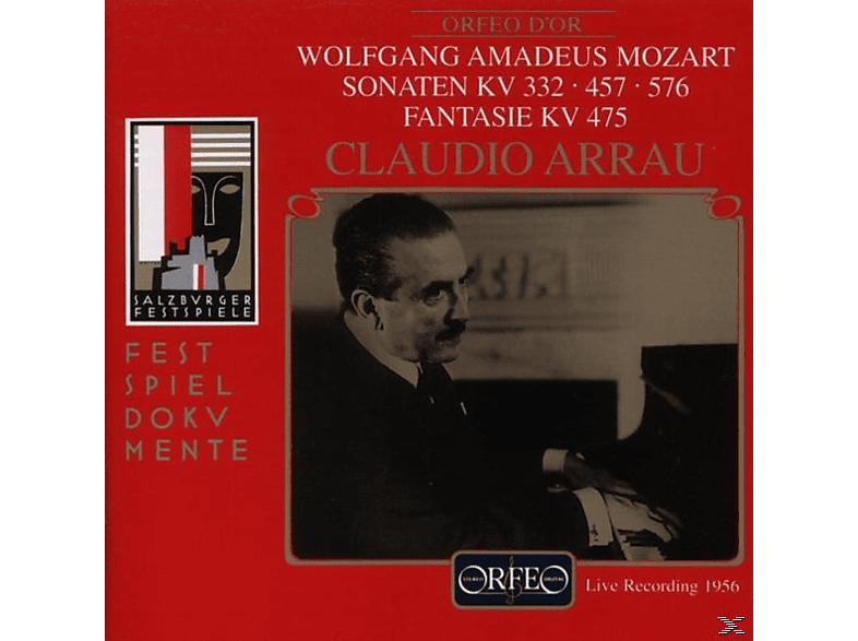 Claudio Arrau - Klaviersonaten KV 332/457/576/Fantasie 475 (CD) von ORFEO D OR