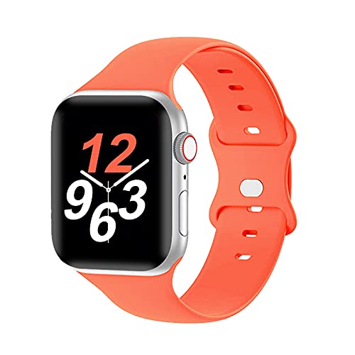 Ersatzarmband aus weichem Silikon, kompatibel mit Apple Uhrenarmbändern 41 mm, 40 mm, 38 mm, für iWatch SE Series 8/7/6/5/4/3/2/1 von ORROKER