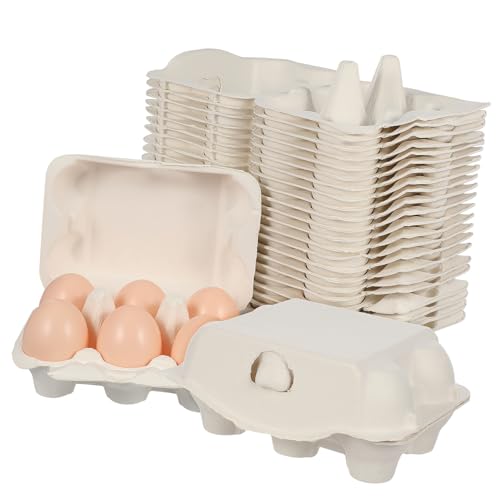 25 Stk Eierkarton egg box egg storage eierboxen eier verpackung eierverpackung Eierspender Kühlschrank Eierablage Eier 6 zählen Kühlschrank Eierhalter Eierbehälter aus Papierbrei OSALADI von OSALADI